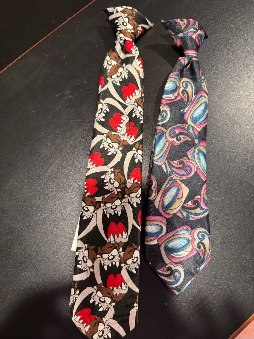 NWT Clip-On Taz Pattern Boy’s Tie - Cartoon Print plus paisley tie worn once